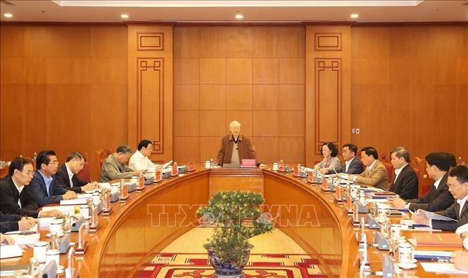 Tổng Bí thư Nguyễn Phú Trọng chủ trì họp Thường trực Ban chỉ đạo Trung ương về phòng, chống tham nhũng, tiêu cực