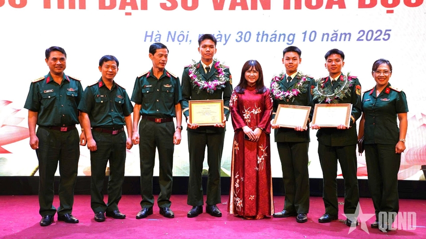 Các cá nhân trong Quân đội đoạt giải Cuộc thi “Đại sứ Văn hóa đọc năm 2025”.